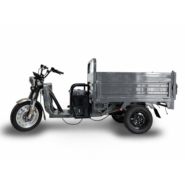 CargoMax 800 S – Elektromos teher tricikli, tuktuk, 3000W | 72V 45Ah | Szürke